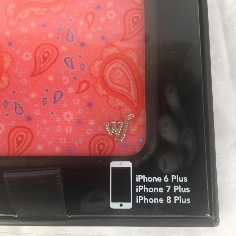 New iphone 6+/7+/8+ strawberry paisley wildflower phone case